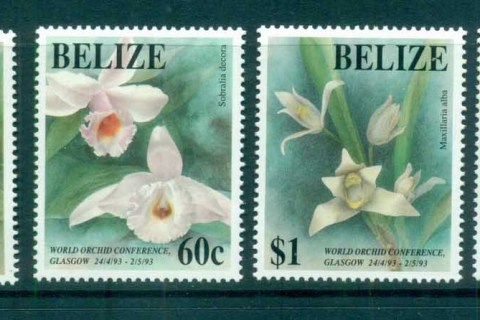 Belize-1993-Orchids-MUH-lot81067