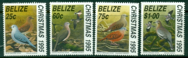 Belize-1995-Xmas-Birds-Doves-MUH