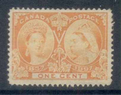 Canada-1897-QV-Jubilee-1c-orange-part-OG