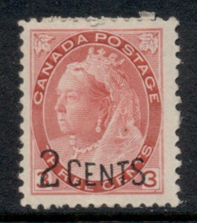 Canada-1899-QV-Numeral-Opt-2c-on-3c-MLH