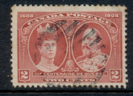 Canada-1908-Quebec-Tercentenary-2c-FU