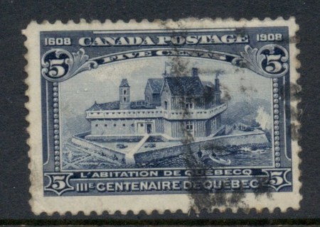 Canada-1908-Quebec-Tercentenary-5c-FU