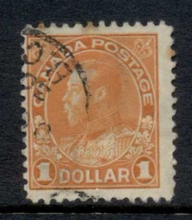 Canada-1911-25-KGV-Admiral-1-orange-perf-tones-FU