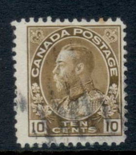 Canada-1911-25-KGV-Admiral-10c-bistre-brown-FU_1