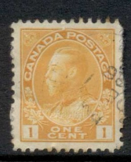 Canada-1911-25-KGV-Admiral-1c-orange-yellow-Die-I-FU