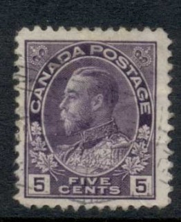 Canada-1911-25-KGV-Admiral-5c-violet-FU