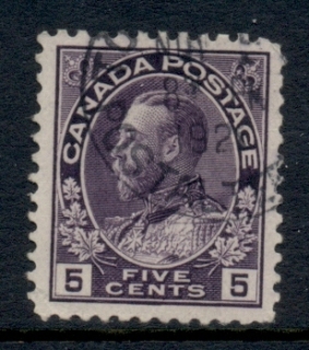 Canada-1911-25-KGV-Admiral-5c-violet-FU_1