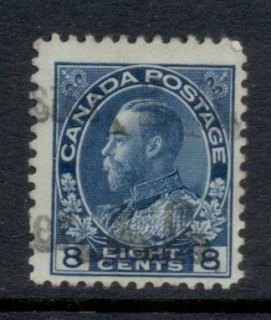 Canada-1911-25-KGV-Admiral-8c-blue-FU