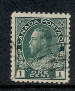 Canada-1911-25-KGV-Portrait-1c-green-FU