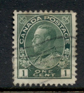 Canada-1911-25-KGV-Portrait-1c-green-FU_1