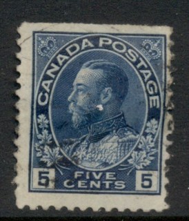 Canada-1911-25-KGV-Portrait-5c-dk-blue-FU