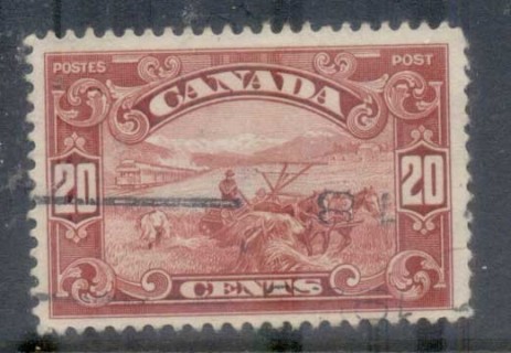 Canada-1928-29-KGV-Pictorials-20c-Harvesting-Wheat-FU