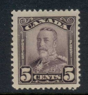 Canada-1928-29-KGV-Portrait-Scrolls-5c-MUH