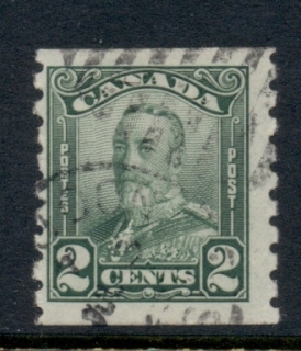 Canada-1929-KGV-Scroll-2c-Coil-Perf-8-Vert-FU