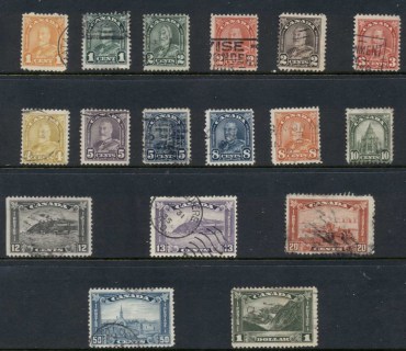 Canada-1930-31-KGV-Arch-Leaf-Pictorials-faults