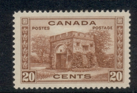 Canada-1938-Pictorial-20c-Fort-Garry-Gate-MLH