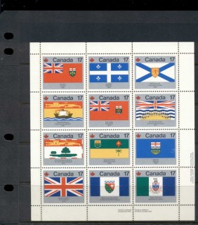 Canada-1979-Provincial-Flags-sheetlet-MUH