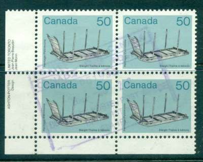 Canada-1982-50c-Sleigh-Blk-4-FU-lot46064