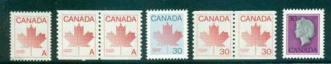 Canada-1982-Definitives-Asst-inc-Coils-MUH-lot46099