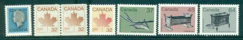 Canada-1983-Definitives-Asst-inc-Coils-7-MUH-lot46133