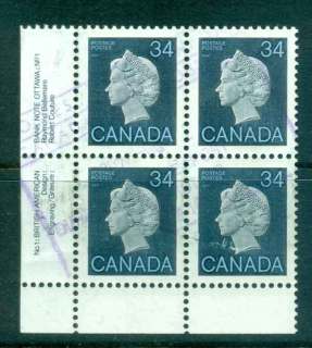 Canada-1985-34c-QEII-Blk-4-FU-lot46065