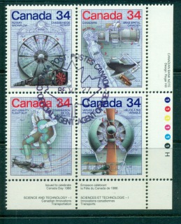 Canada-1987-Invention-Blueprints-Blk-4-FDI-CTO-lot67716