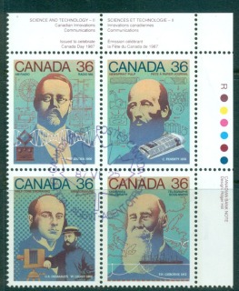 Canada-1987-Inventors-Communications-Innovations-Blk-4-FDI-CTO-lot67702