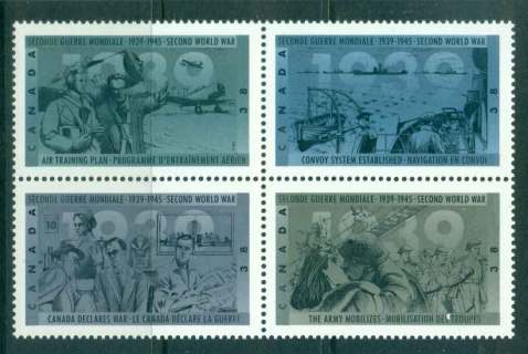 Canada-1989-Political-Military-Actions-WWII-Blk-4-MUH-lot45974