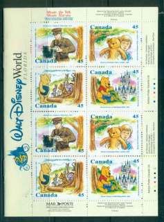 Canada-1996-Winnie-the-Pooh-Booklet-2x-panes-MUH-lot46015