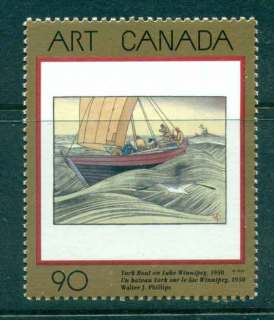 Canada-1997-Art-Boat-on-Lake-Winnpeg-MUH-lot46025