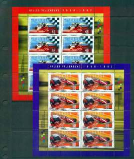 Canada-1997-Giles-Villeneuve-Sheetlet-2x-Top-Panes-MUH-lot46008