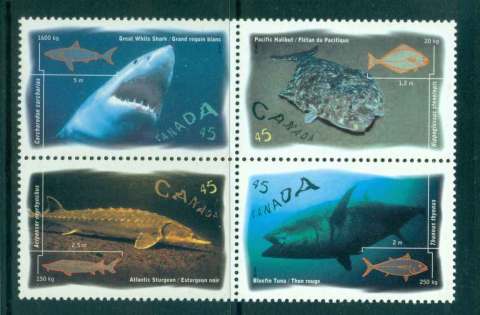 Canada-1997-Salt-Water-Fish-Blk-4-MUH-lot46017