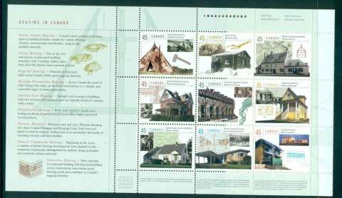 Canada-1998-Housing-in-Canada-Sheetlet-with-Frfolded-not-shown-Eng-labels-MUH-lot46051