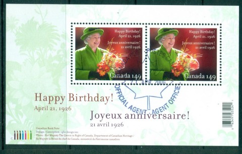 Canada-2006-QEII-Birthday-MS-FDI-CTO-lot67779