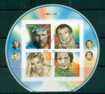 Canada-2007-Popular-Singers-PS-Pane-FDI-CTO-lot67739