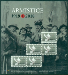 Canada-2018-The-100th-Anniversary-of-the-End-of-World-War-I-Armistice-MS-MUH-XL-Shipping