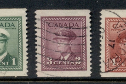 Canada-1942-43-KGVI-Perf-12-ex-booklet-FU