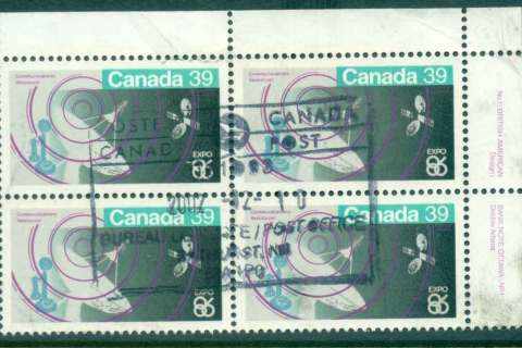 Canada-1986-39c-EXPO-Communications-Blk-4-FU-lot46041