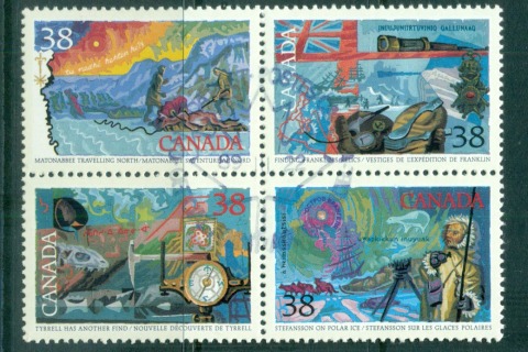 Canada-1989-Explorers-Blk-4-FDI-CTO-lot67759