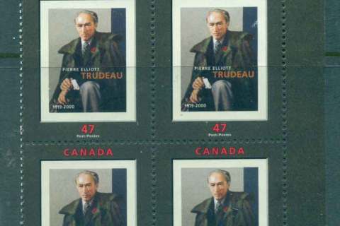 Canada-2001-Pierre-Trudeau-Blk-4-FU-lot46040