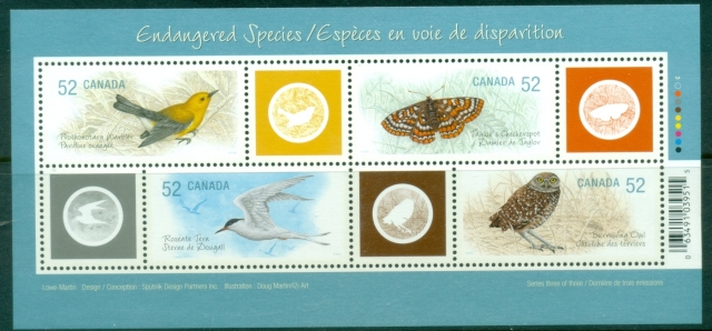 Canada-2008-Endangered-Species-Birds-Insects-MS-MUH