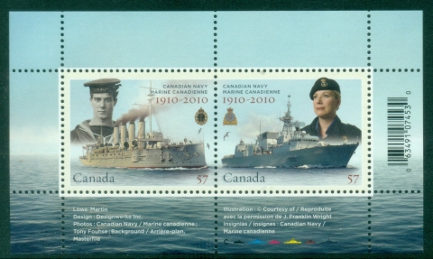Canada-2010-Canadian-Navy-Centenary-MS-MUH