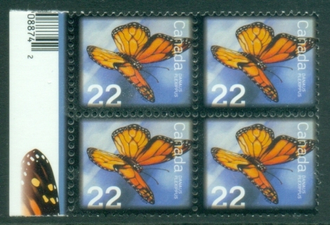 Canada-2014-Insects-Monarch-Butterfly-Block-4-MUH