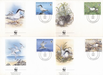 Benin 1989 WWF Roseate Tern, bird FDC