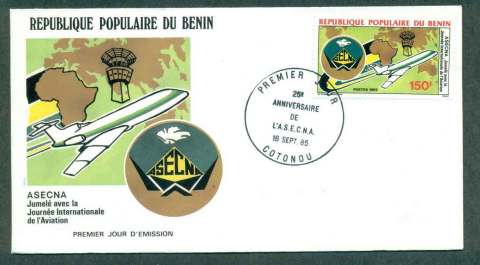 Benin 1985 ASECNA AirlinesPlane FDC