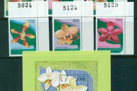 Benin 1997 Orchids + MS