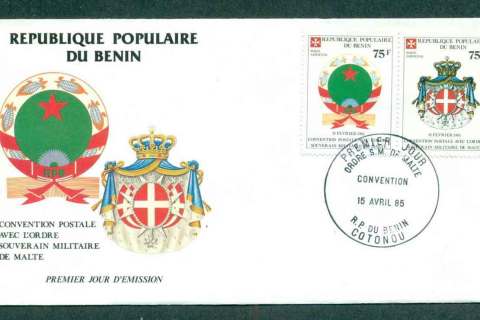 Benin 1985 Sovereign order of Malta Postal Convention FDC