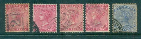 Bermuda-1865-1904-QV-1d-rose-red-42-jpg-5d-blue-FU-lot79191