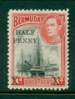 Bermuda-1940-KGVI-Pictorial-Opt-0-5d-on-1d-MUH