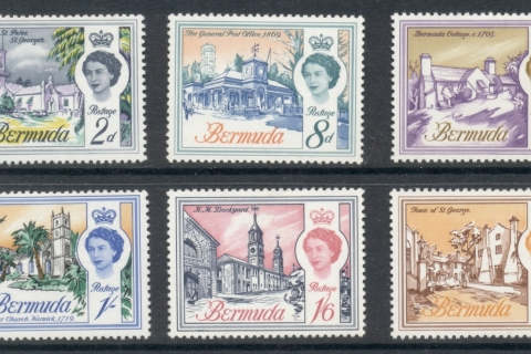 Bermuda-1966-69-QEII-Pictorials-Wmk-Sideways-MLH